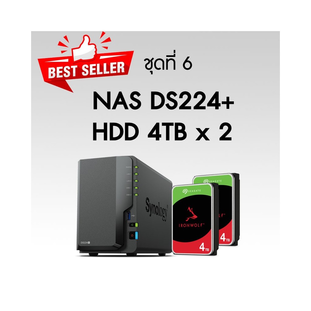 DS224+ with IronWolf 4TB x 2